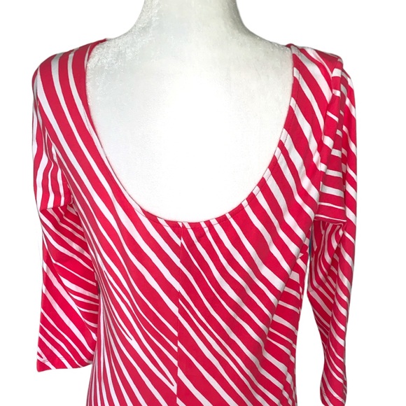 Lilly Pulitzer Tapango Pink & White Shimmy Shell Low Back Knit Sheath Dress - M - Picture 7 of 13